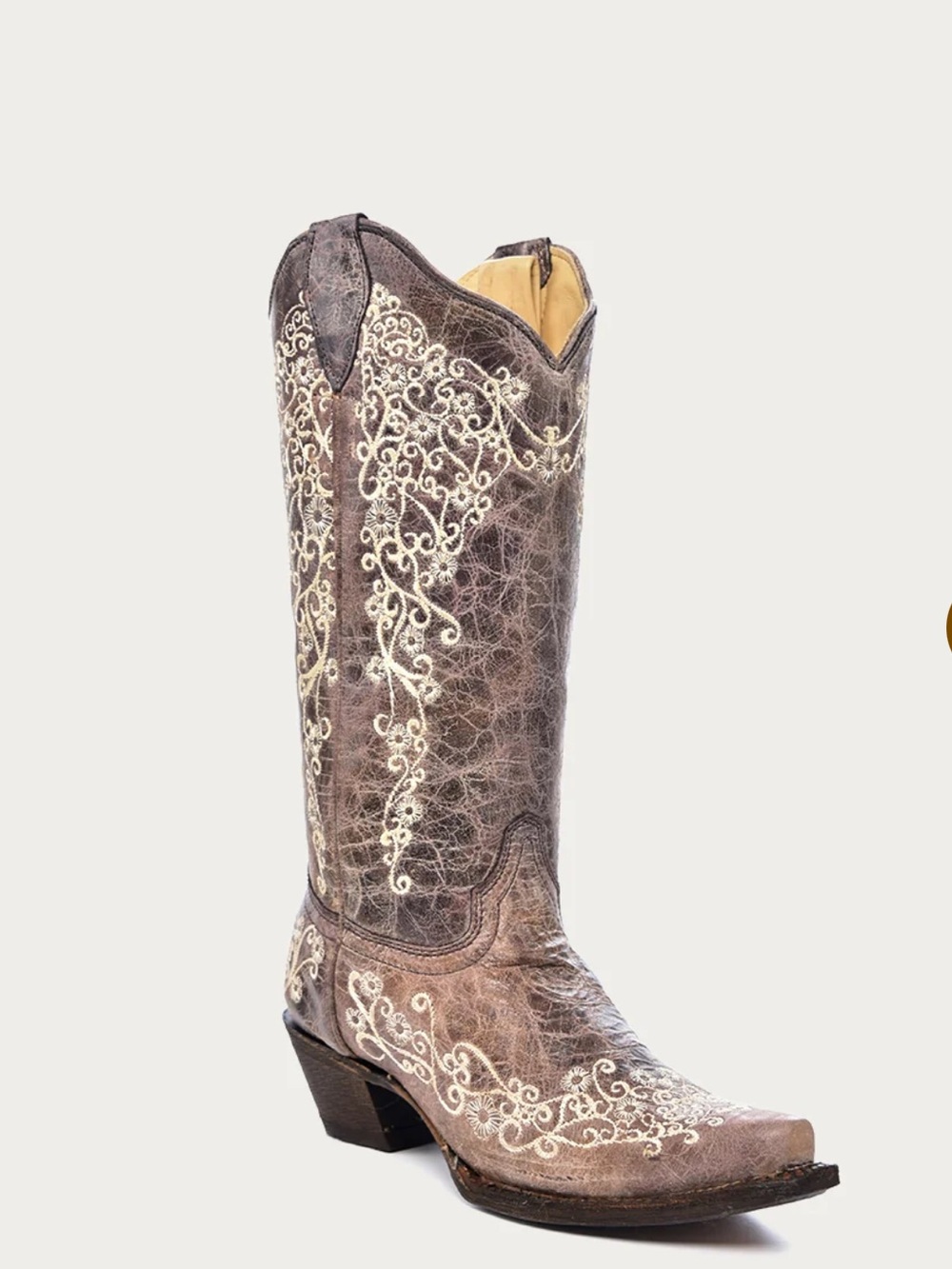 Corral Embroidered Western Cowboy Boots - Brown